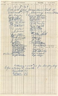 1939 Jackie Robinson Multi Signed Receipt (JSA)